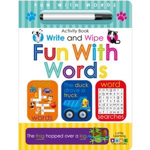 Fun With Words - Write & Wipe Activity Kids Books - Childrens Books, Toddler Books