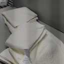 Charleston Estate Modern Farmhouse Floral Matelasse Coverlet with Scalloped Edges, 100% Cotton Breathable Bedding, King/Cal King, Ivory Floral, 90 x 90 inch