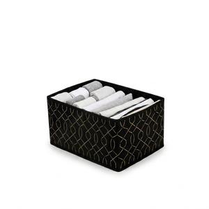 Alas Home Elegant Drawer Organizer, Black And White Geometric Pattern (36 x 23 x 19 cm)