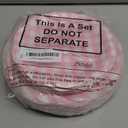 Maxdot Light Pink Paper Plates 100 Pack Gingham Party Decoration 9" & 7" Checked Plaid Disposable Dessert Plates Tableware for Baby Shower Wedding Birthday Party Supplies