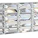 JONATHAN Y JYL7541A Evelyn Crystal Rectangle 31.75" 4-Light Iron/Crystal Glam Modern LED Vanity Light Classic 2700K LED 2W Bulbs Included Bathroom Hallway Living Room Bedroom Mirror Cabinet, Chrome