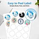 2.5" Circle Sticker Labels, Round Printable Sticker to Write On, Sticker Paper for Inkjet Printer, (9 Labels/Sheet), 100 Sheets