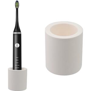 Diatomite Toothbrush Holder for Bathroom Toothpaste Stand Bathroom Accessories Water Absorption Fast Drying Toothbrush Base (White)