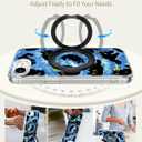 Loheckle for iPhone 17e/16e Case with Stand- Compatible with MagSafe Women Girls Cute Clear Girly Aesthetic Unique Design Soft TPU Magnetic Ring Phone Cover for Apple 17e/16e, Blue Cat