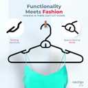 36pcs Non Slip Sweater Hangers Extra Wide Plastic Hangers for Space Saving Adult Clothes Organizer for Home and Closet Thick Design