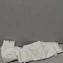 CoolMate Pilates Socks with Grips for Women, Yoga Socks, Crew Non Slip Women for Barre, Pilates Gifts (6-10, A-06c. 3 Pairs Ruffle White)