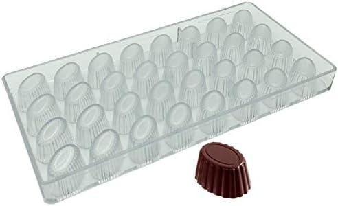 32 Cavities Professional Chocolate Mold Oval Flower Pot Shape Polycarbonate Candy Mould