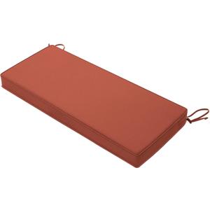Favoyard Outdoor Bench Cushion 48 x 18 Inch Waterproof Patio Furniture Cushions 3-Year Color Fastness Garden Sofa Settee Couch Swing Pads with Handle and Adjustable Straps, Spice