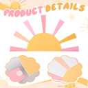 AceOrbit 25.6'' x 47.2'' Here Comes the Son Baby Shower Decoration Boho Here Comes the Sun Backdrop First Trip Around the Sun Hollow Core Board with Instruction Stand Photo Background (Pastel Colors)