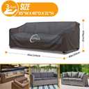 Kipiea Patio Sofa Cover, Heavy Duty Outdoor Couch Covers Waterproof Winter, 3-Seat Patio Furniture Cover Loveseat, Outdoor Sofa Covers with Anti UV and No Tears, No Fading (85"W x 40"D x 31"H)