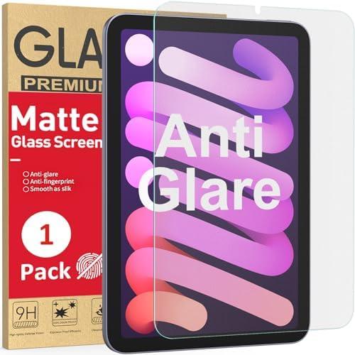 Ambison 1 Pack Matte Glass Screen Protector Compatible with iPad Mini A17 Pro 2024&iPad Mini 7/6th Generation 8.3inch Anti Glare/Fingerprint Free/Smooth as Silk/Tempered Glass Scratch-Resistant