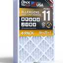 BNX TruFilter 16x25x1 Air Filter MERV 11 Allergy, Dust & Pet Defense 4-Pack