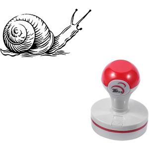Seasonstorm Cute Kawaii Snail Self-Inking Photosensitive Planner Scrapbooking Stamps for Card Making Bullet Journal Art Supplies Round 1.6 inches Black Ink