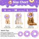 Cat Cone Collar Soft, Cat Recovery Collar for Wound Healing Cute Donut Adjustable Kitten Cones to Stop Licking Comfortable Lightweight Neck Elizabethan Collars for Kittens After Surgery (M)