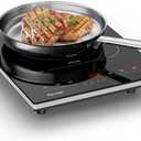Portable Induction Cooktop, Hot Plate Countertop Burner with 8 Temp Levels, Timer, Auto-Shut-Off, Touch Panel, LED Display, Auto Pot Detection, Child Safety Lock
