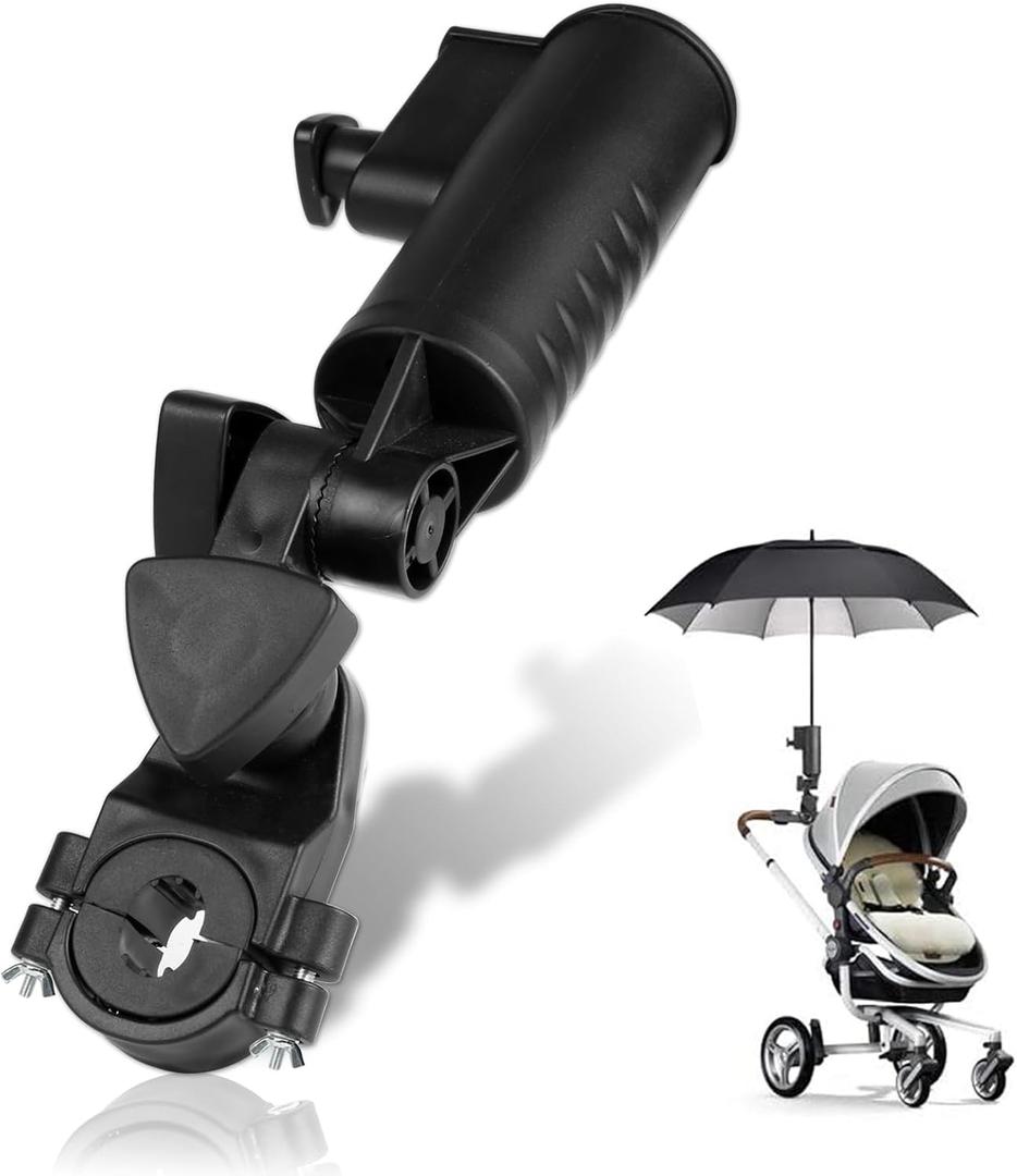 INNOLIFE Universal Golf Push Cart Umbrella Holder - Adjustable 3-Wheel Clip Mounting Attachment for Stroller, Wheelchair, Bicycle, Outdoor Sports Trolley, and Snow Umbrella Frame INNOLIFE Universal Golf Push Cart Umbrella Holder - Adjustable 3-Wheel Clip Mounting Attachment for Stroller, Wheelchair, Bicycle, Outdoor Sports Trolley, and Snow Umbrella Frame