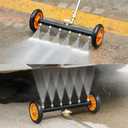 Undercarriage Pressure Washer Attachment, Siebwin 16" Dual-Function Water Broom for Pressure Washer Undercarriage Cleaner with 3 Pieces Extension Wand, 4000 PSI, Orange
