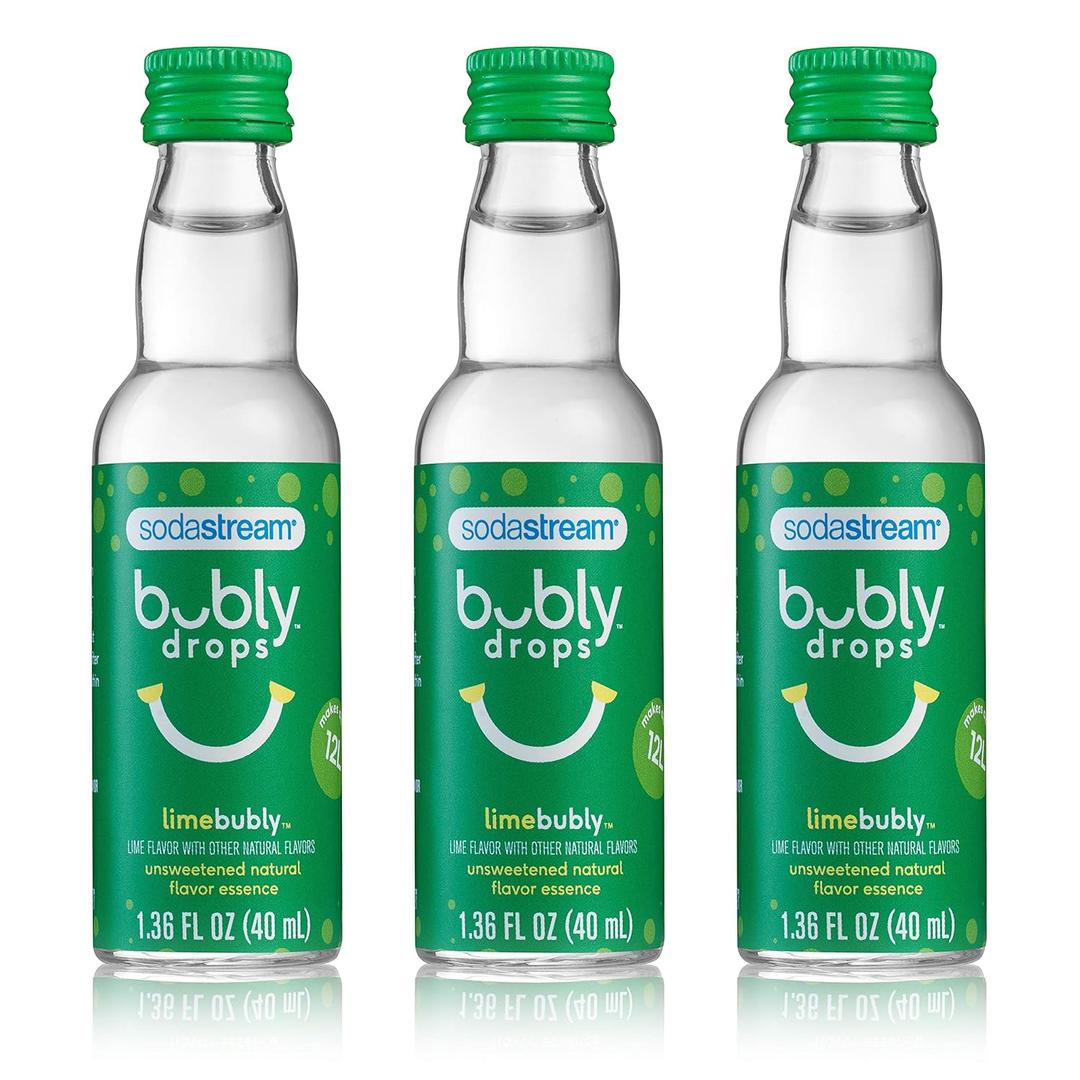 SodaStream bubly Drops, Lime, 1.36oz (Pack of 3) (EXP 03/29/27)