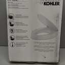 KOHLER 25875-0 Hyten 3" Height, Elevated Soft Close Elongated Toilet Seat, Contoured Seat with Grip-Tight Bumpers, Quick-Attach Hardware, No Slam Toilet Seat, White
