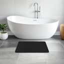 THMINS Large Stone Bath Mat, 24''x16'' Non-Slip Diatomaceous Earth Stone Bath Mat, Super Absorbent Quick Drying for Bathroom, Easy to Clean, 23.6x15.4''