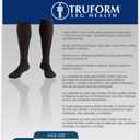 Truform Compression Socks, 8-15 mmHg, Men's Dress Socks, Knee High Over Calf Length, Black, X-Large