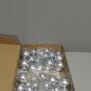 48 Pcs Silver Balls Cake Topper Decorations Balloon Cupcake Toppers Foam Cake Topper Balls Cake Balls Decorations for Birthday Party Wedding Anniversary Cake Decorating