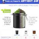 Smell Proof Jar with UV Protection, Airtight Glass Container, Double Sealed Smell Proof Container for Herbs, Teas, Coffee, Spices, Travel, Home, Kitchen, Fresh Storage Solution (Blue Astronaut)