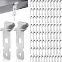 Blulu 100 Pcs Z-Purlin Clips for Angled Flanges 1/8"-1/4" Thick, Z Clips Steel Hanging Clamp for Suspending Grid Wire and Jack Chain from Bar Joists and Purlins (Silver)