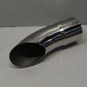 Upower Turn Down Exhaust Tip 4 Inch Inlet 4" Outlet Diameter 12" Long Stainless Steel Bolt On Diesel Muffler Tip