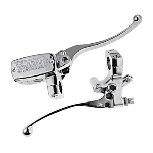 Chrome Head Turn Signal Light Horn Switch + Harness Compatible with 1996-2012 Harley Dyna Softail Sportster V-Rod 1" Handlebar /1" Brake Master Cylinder & Clutch Set Chrome for Honda Shadow VTX1800 Kawasaki Vulcan Yamaha Road Star Suzuki (1 Pair, Left)