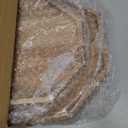 Nagpew 2 Pieces Wood Decorative Trays, Acacia Candle Holder Plate for Centerpiece, Octagonal Serving Tray Appetizer Board for Home, Living Room, Bathroom, Kitchen