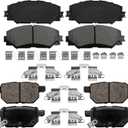 Ceramic Front and Rear Brake Pads for 2009 2010 2014 2015 2016 2017 2018 2019 Toyota Corolla, 2009 2010 2011 2012 2013 2014 Toyota Matrix, 2009 2010 Pontiac Vibe Brakes Replacement, 1210 1354