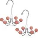 TOPIA HANGER Hoodie Hangers 2-Pack with 6 Cedar Balls, 360°Swivel Purse Hanger, Scarf Hanger, Closet Hooks, Handbag Organizer, Bra Hanger, Accessory Organizers for Scarf, Tanktop, Hat, Hoodie CT43C