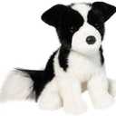 Douglas Herdie Border Collie Plush Stuffed Animal, 11 Inch Soft Realistic Sheepdog Toy – Black & White Puppy Plush for Kids, Gifts & Collectors