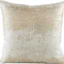 THE-TINOART Cream Throw Pillow Covers Gold Splashed Cushion Cases Accent Decorative Pillows for Sofa Couch Chair Bed 24x24inch 1Piece (24" x 24" (Pack of 1), Beige Gold)