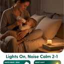 Babelio Pocket Glow White Noise Sound Machine - Upgraded 9 Color Night Lights, 20 Non-Looping Sounds, Timer & Memory Function, Portable for Adults & Babies, White
