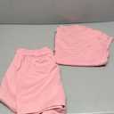 Tankaneo Womens Loungewear Set Short Sleeve Tops and Shorts 2 Piece Outfits Matching Lounge Pajama Set with Pockets (Small, Pink)