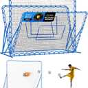 Soccer Baseball Rebounder Net, Quick-Switch Angle Volleyball Pitchback Soccer Training for Control, Passing Practice, Easy Setup Lacrosse Soccer Goal Rebounder Gifts Equipment for Kids, Teens & Adults