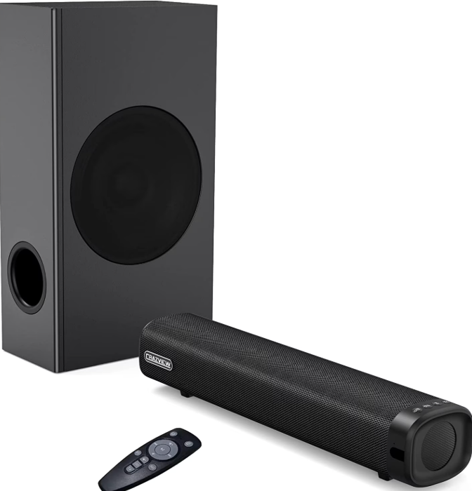 Wireless 150W Sound Bar with Subwoofer, 16 Inch Speakers for TV/Computer, Bluetooth 5.0