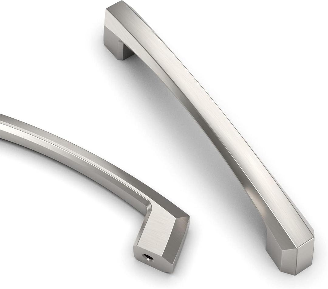 Asidrama 10 Pack 4 Inch(102mm) Brushed Satin Nickel Kitchen Cabinet Handles, Cabinet Pulls Kitchen Cabinet Hardware for Cupboard Drawer Pulls