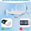 Upgraded Cpap Wall Mount Shelf Kit, Cpap Wall Mount Shelf Kit for AirSense 11 with Cpap Hose Hanger & Mask Hook, Save Space,Save Space, Avoids Hose Tangle White