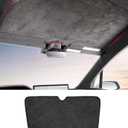 Windshield Sunshade Glass Roof Sun Shade Compatible with Tesla Model X 2021-2025,Soft Suede Material Sun Shade Visor Heat Insulation Anti-UV