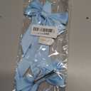 Aileam 2PCS Silky Satin Hair Bows (Blue) for Hair Securing, Hairdressing, Ponytail Holders, Women, Girls, Toddlers, Teens, Kids, Hair Accessories