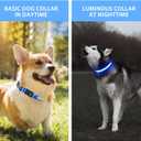 PcEoTllar Light up Dog Collar for Night Walking - LED Dog Collar Light Rechargeable Color Changing, Glow in the Dark Dog Collars Waterproof Glowing Dog Collars for Large Small Medium Dogs