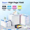 962XL Ink Cartridges for HP 962XL Ink Cartridges Combo Pack Work for HP OfficeJet Pro 9010, 9015, 9018, 9020, 9025 9014 9016 9019 Printer, 4-Pack