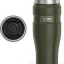 THERMOS Stainless King Vacuum-Insulated Stainless Steel Tumbler - 16oz, Army Green - Insulated Coffee Tumbler for Hot & Cold Drinks - Leak-Proof & Sweat-Proof for Commuting & Traveling