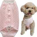 Dog Surgical Recovery Suit, Spay Recovery Suit for Small Medium Dog, Post Surgery Dog Onesie for Male Female Puppy (Pink-S)