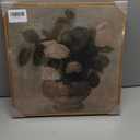 InSimSea Square Framed Canvas Wall Art, Flowers Decor Flowers in Vase Paintings Wall Art, Floral Pictures Wall Decor for Bedroom Bathroom, Kitchen Office Living Room Wall Decoration 24"x24" (White Roses)