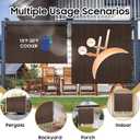 60" W x 72" L Exterior Roller Shades - High Wind Resistance Outdoor Blinds with All-Weather Fabric, Cordless Design for Gazebo/Porch/Backyard, Sun Barrier, Brown