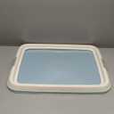 IRIS USA Pee Pad Holder - For Small Sized Dog and Puppy Pee Pads, Secured Latches, Non-Skid Feet, High Polish Finish for Easy Cleaning, Leak Protection, Fits 17"x23" Pad, Blue